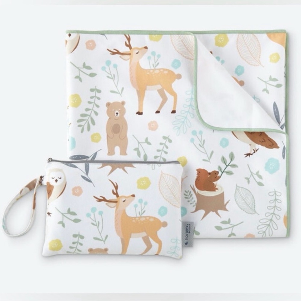 Norwex All-Around Kids Blanket and Carry Pouch - Woodland Animals NEW